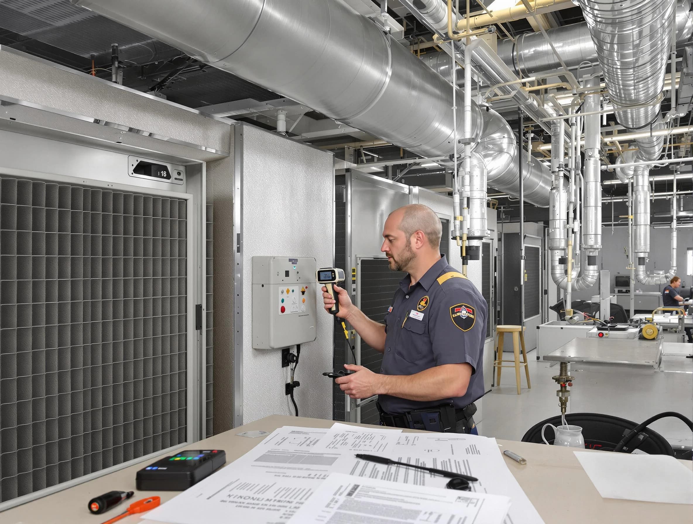 Professional filter system inspection by Loganville Air Duct Cleaning in Loganville