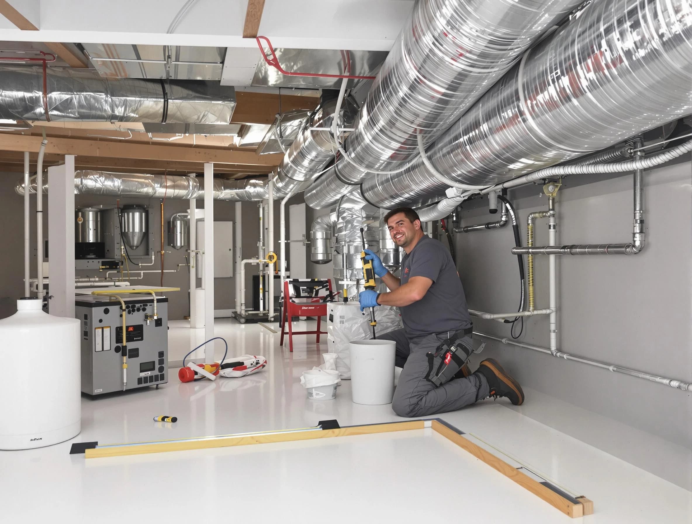 Professional duct sealing service by Loganville Air Duct Cleaning in Loganville