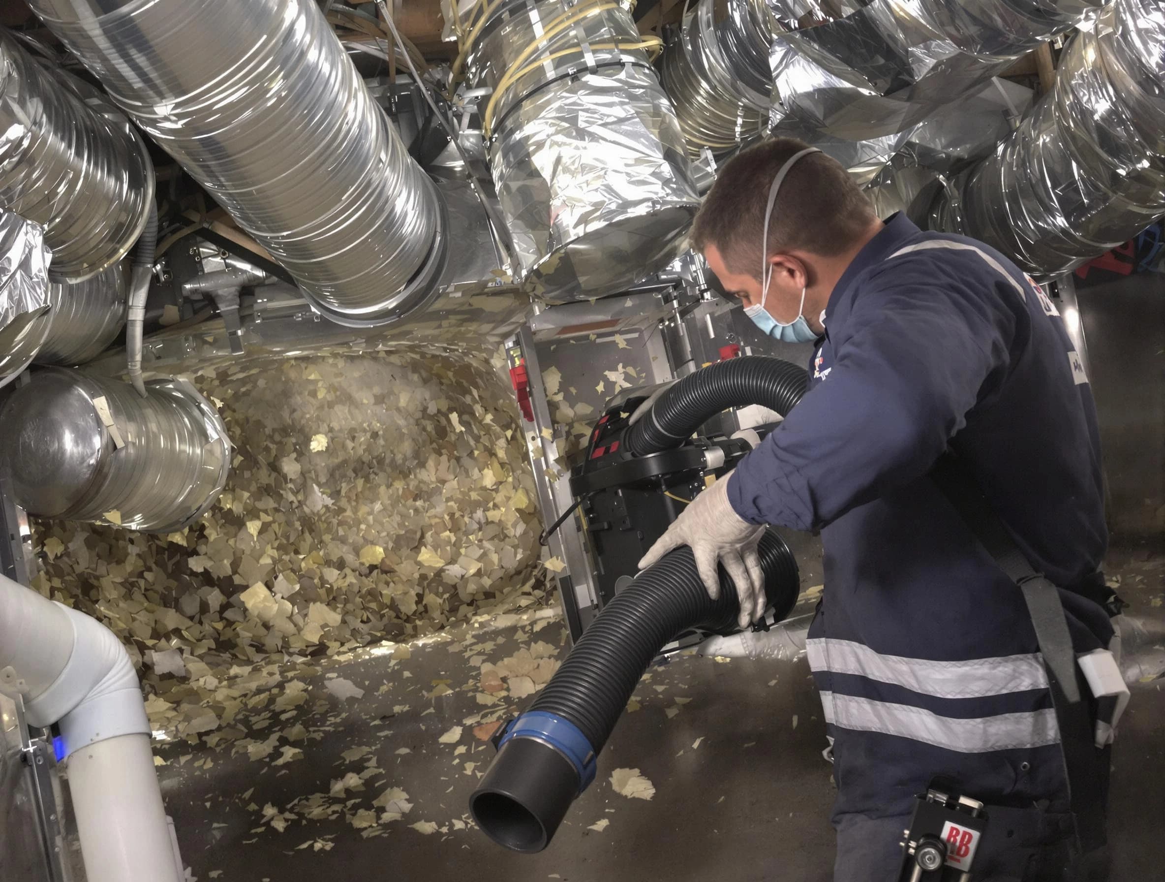 Loganville Air Duct Cleaning specialist operating negative pressure cleaning equipment for thorough duct maintenance in Loganville
