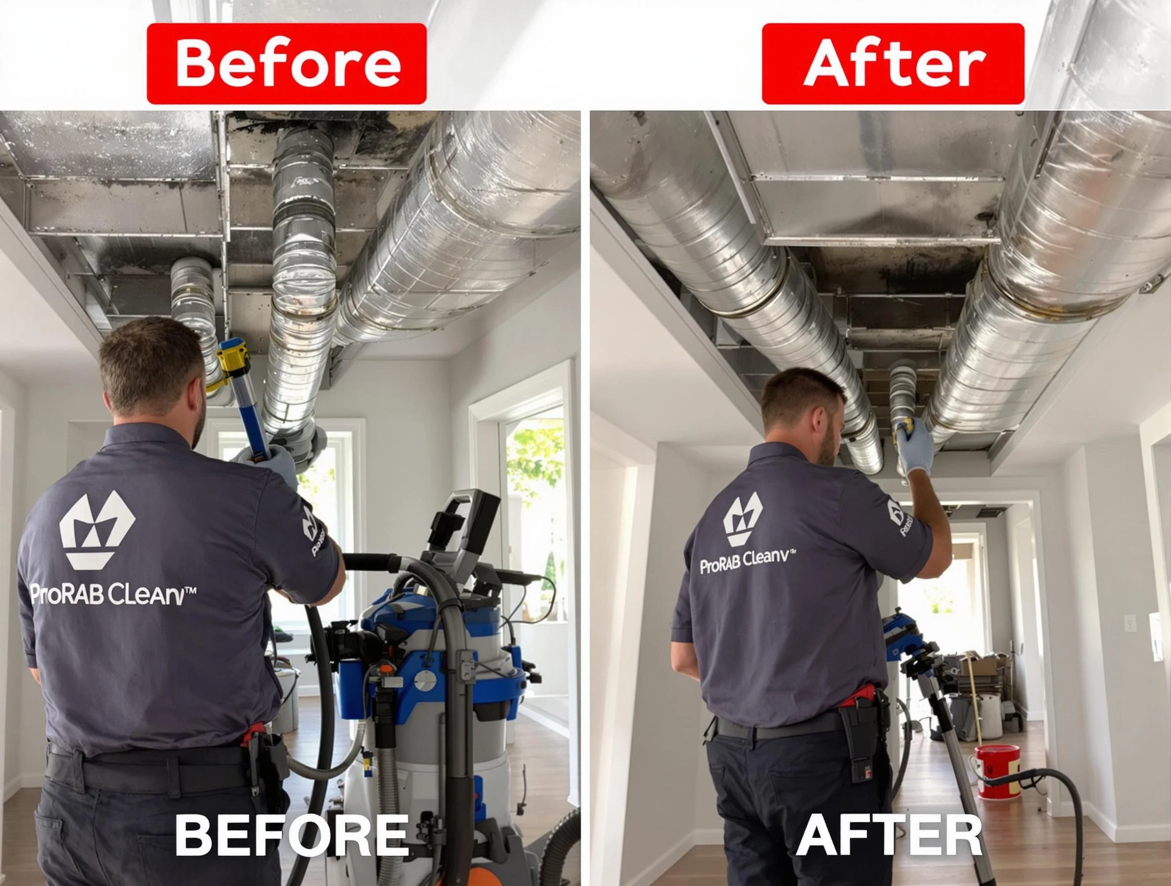 Loganville Air Duct Cleaning expert performing thorough residential duct cleaning in a Loganville home